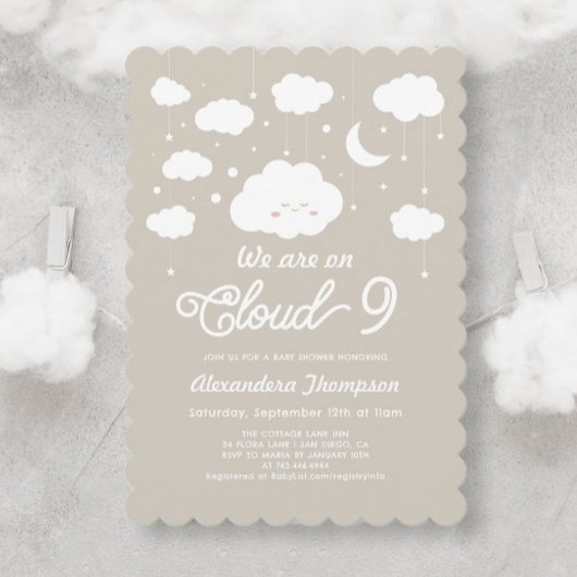 Invitation Baby shower cloud