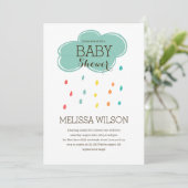 Invitation Baby shower Cloud (Debout devant)