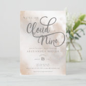 Invitation Baby shower cloud | Neutre les sexes (Debout devant)