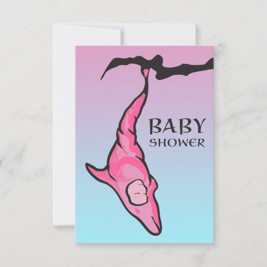 Invitation baby shower (cocon dauphin) (Devant)