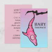 Invitation baby shower (cocon dauphin) (Devant / Derrière)