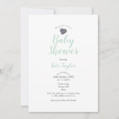 Invitation Baby shower Coeur de cailloux / Saupoudrer (Devant)