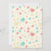 Invitation Baby shower Coeurs colorés mignons (Dos)