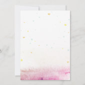 Invitation Baby shower Coeurs de la Bow rouge tiré à la main (Dos)