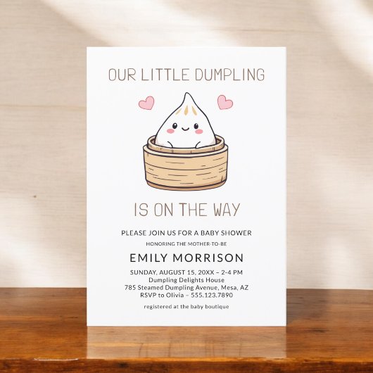 Invitation Baby shower Coeurs Doux