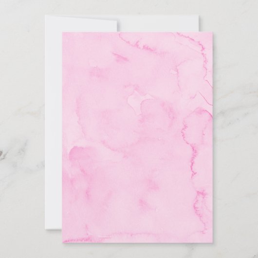 Invitation Baby shower Coeurs rouges rose amoureux (Dos)