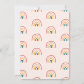 Invitation Baby shower coloré arc-en-ciel (Dos)