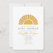 Invitation Baby shower coloré Boho Sun (Devant)