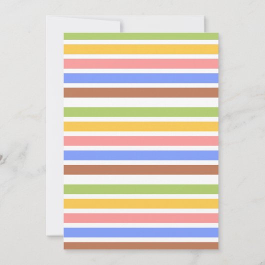 Invitation Baby shower coloré Festif Little Turkey (Dos)