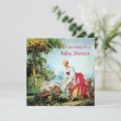 Invitation BABY SHOWER COLORÉ Or Métallique (Debout devant)