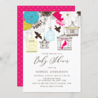 Baby shower coloré Vintage Birdcages