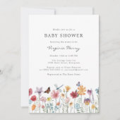 Invitation Baby shower colorée (Devant)