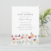 Invitation Baby shower colorée (Debout devant)