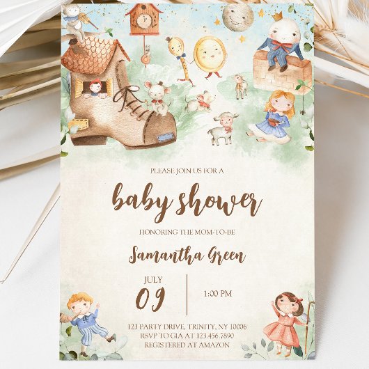Invitation Baby Shower Comptine