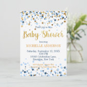 Invitation Baby shower Confetti de la Parties scintillant d'o (Debout devant)