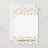Invitation Baby shower Confetti pointillé (Dos)