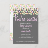 Invitation Baby shower Confetti pointillé (Devant / Derrière)