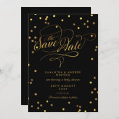 Invitation Baby shower Confetti Script Fancy Enregistrer la d (Devant / Derrière)