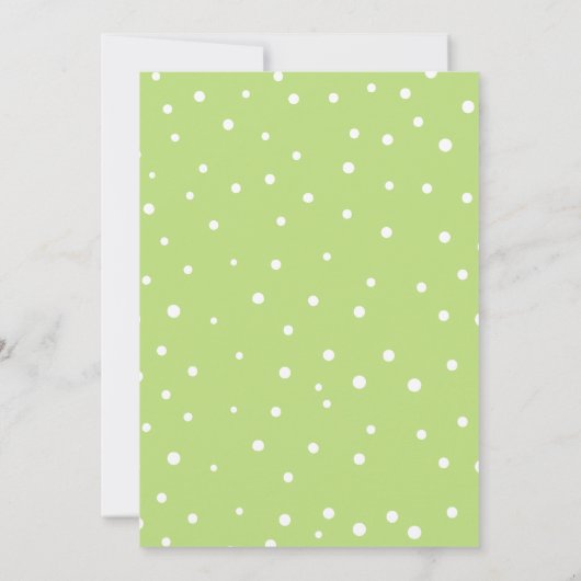 Invitation Baby shower Confetti vert Spring (Dos)