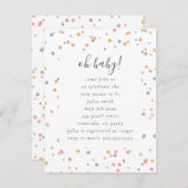Invitation Baby Shower Confettis (Devant / Derrière)