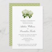Invitation Baby shower conjoint blanc Hydrangea Grand Millenn (Devant / Derrière)