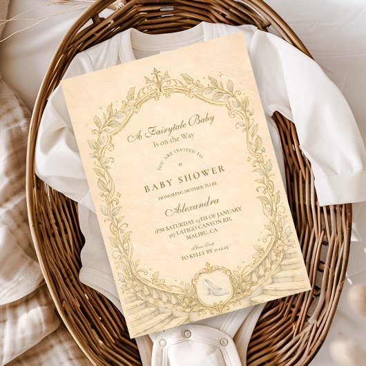 Invitation Baby-Shower Conte de Fées Enchanté