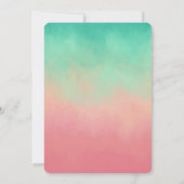 Invitation Baby shower cool à l'aquarelle (Dos)