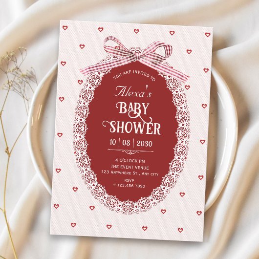 Invitation Baby shower coquette