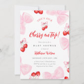 Invitation Baby shower Coquette Cherry (Devant)