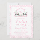 Invitation Baby shower coquette pour canard rose Mallard (Devant)