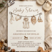Invitation Baby Shower Corde à Linge