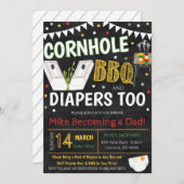 Invitation Baby shower Cornhole et BBQ (Devant / Derrière)