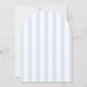 Invitation Baby shower côtier bleu et blanc de la mer moderne (Dos)