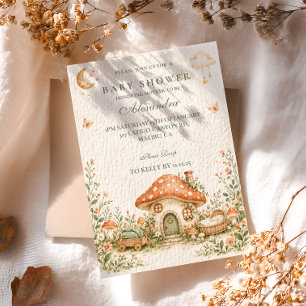 Invitation Baby Shower Cottage Champignon