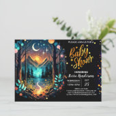 Invitation Baby shower Cottagecore Enchanted (Debout devant)