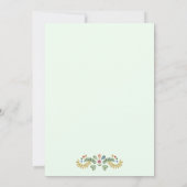 Invitation Baby Shower Cottagecore Vert (Dos)