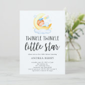 Invitation Baby shower couchage Twinkle Little Star (Debout devant)