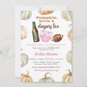 Invitation Baby Shower Couches Fille Rose Pâle Citrouille (Devant)