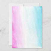 Invitation baby shower couleur eau pour bébé jumelé garçon et (Dos)