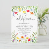 Invitation Baby shower couleur fleur sauvage sans distinction (Debout devant)