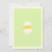 Invitation Baby shower| Coup d'Oeuf de poussin jaune (Dos)