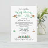 Invitation Baby shower coupé par courrier (Debout devant)