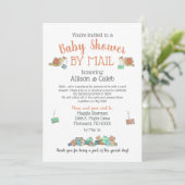 Invitation Baby shower coupé par courrier (Debout devant)