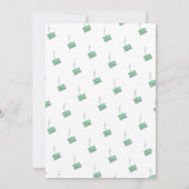 Invitation Baby shower coupé par courrier (Dos)