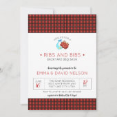 Invitation Baby shower couple | Bandes et côtes (Devant)