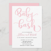Invitation Baby shower Couples Bébé Bash (Devant / Derrière)