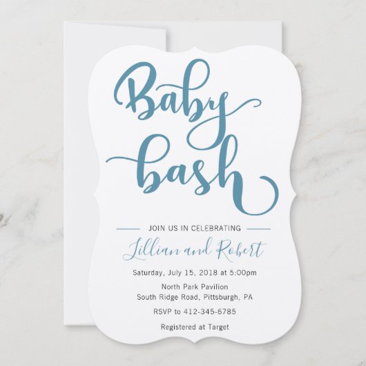 Invitation Baby shower Couples Bébé Bash (Devant)