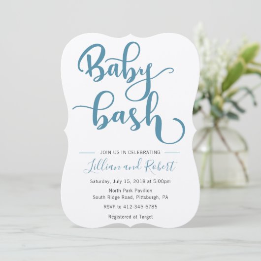 Invitation Baby shower Couples Bébé Bash (Debout devant)