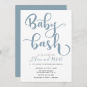 Invitation Baby shower Couples Bébé Bash (Devant / Derrière)