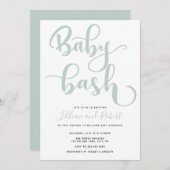 Invitation Baby shower Couples Bébé Bash (Devant / Derrière)
